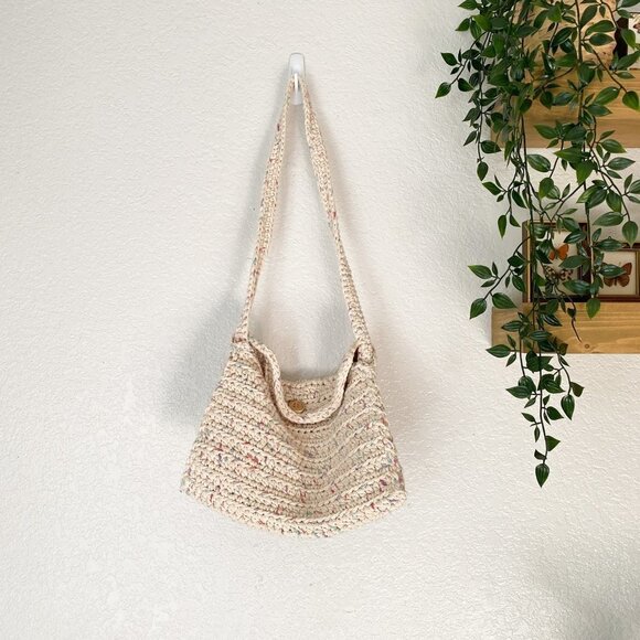 🦋 BOHO CROCHET Cream Bag - Picture 1 of 5